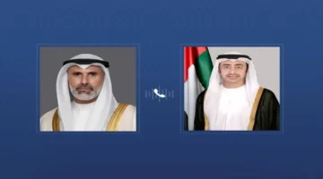 عبدالله بن زايد يستقبل تعازي الكويت في شهداء القوات المسلحة